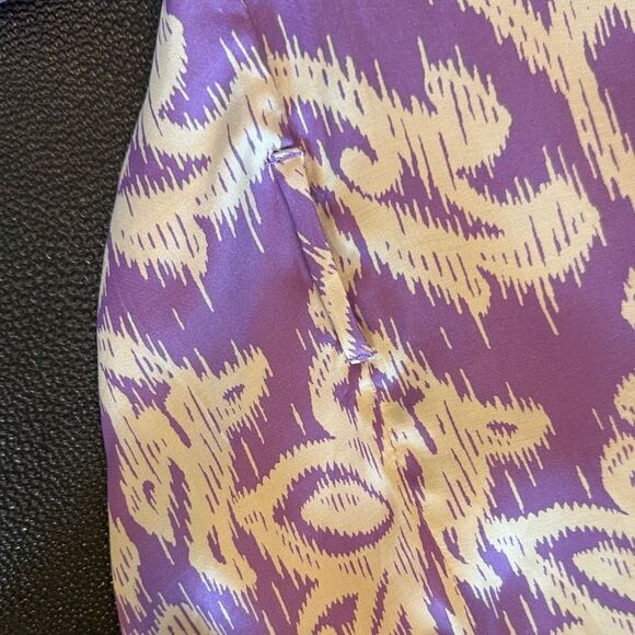 Poupette St Barth Clea printed Purple and Cream Patterned Blazer size Small - Picture 10 of 14